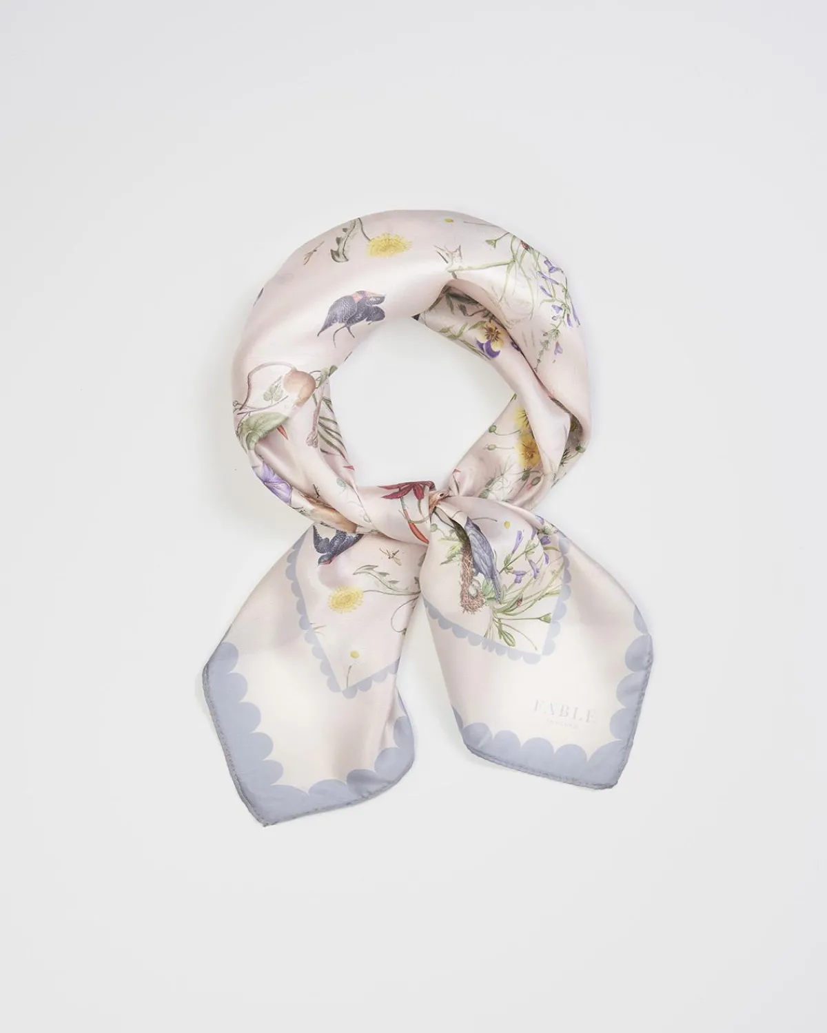 Square Scarves-Fable England High Tea Toile Square Scarf