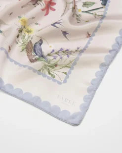 Square Scarves-Fable England High Tea Toile Square Scarf