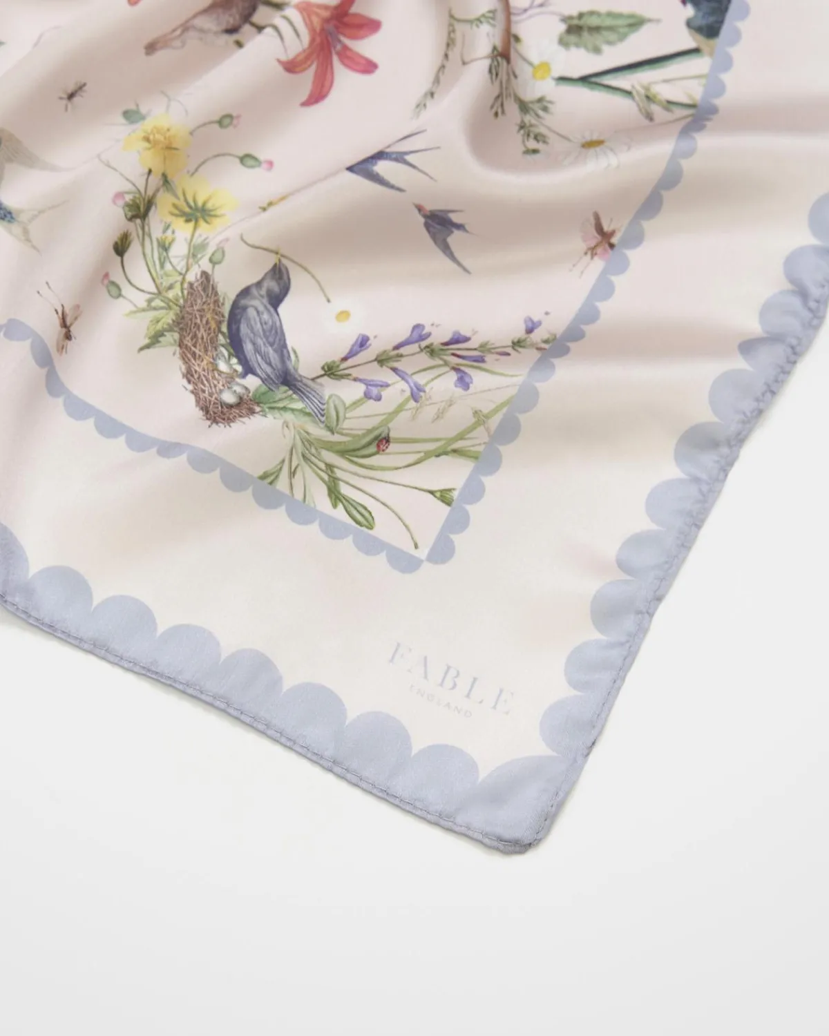 Square Scarves-Fable England High Tea Toile Square Scarf