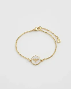 Bracelets & Bangles-Fable England Honey Bee & Pearl Bracelet