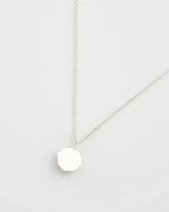 Necklaces-Fable England Honey Bee & Pearl Pendant Silver