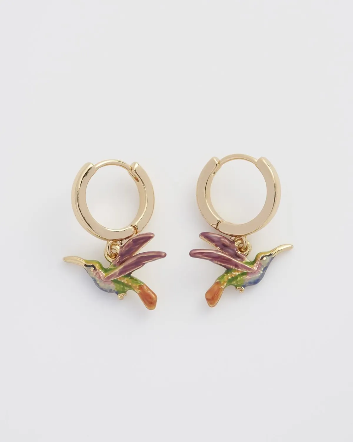 Earrings-Fable England Hummingbird Huggies