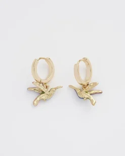 Earrings-Fable England Hummingbird Huggies