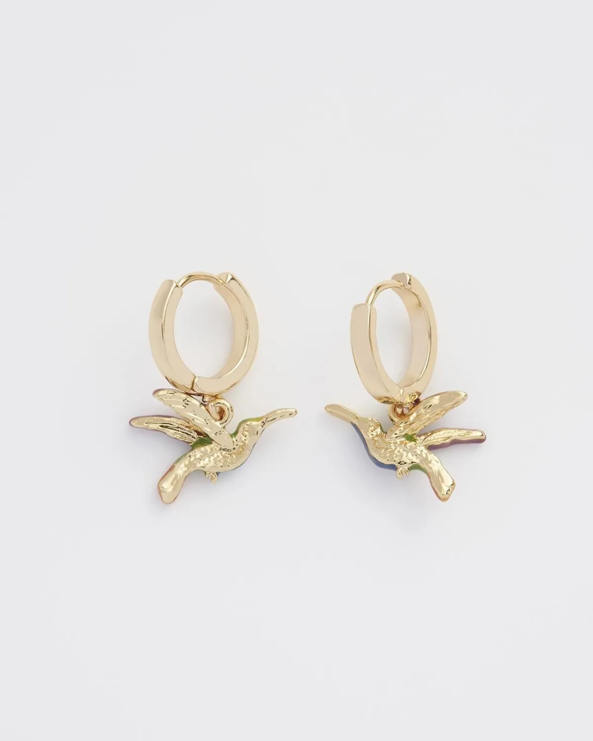 Earrings-Fable England Hummingbird Huggies