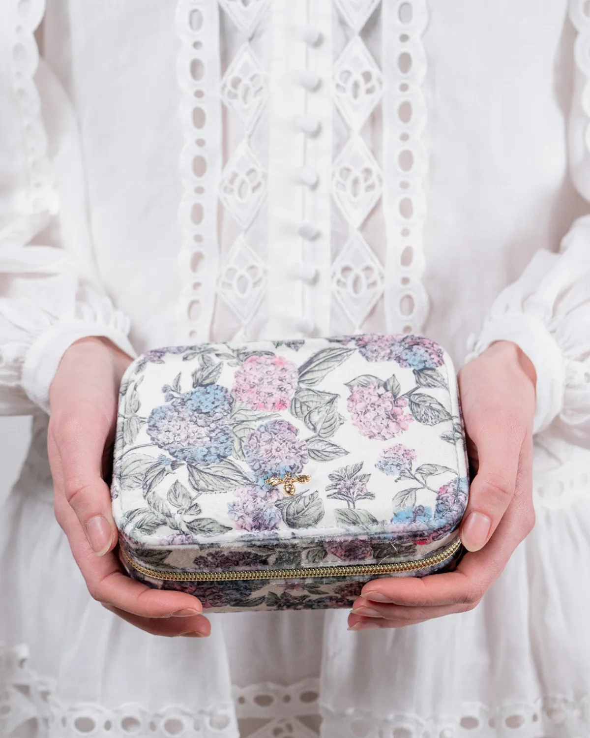 Jewelry Boxes-Fable England Hydrangea Large Jewelry Box