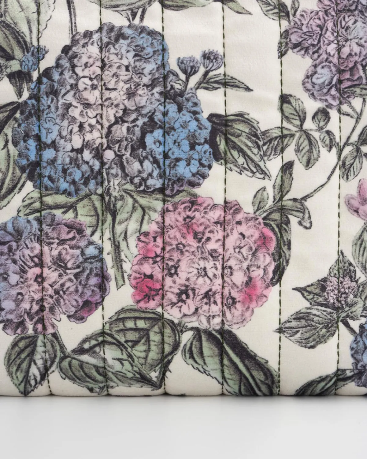Pouches|Makeup Bags-Fable England Hydrangea Large Quilted Makeup Bag