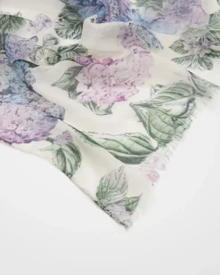 Lightweight Scarves-Fable England Hydrangea Light Weight Scarf