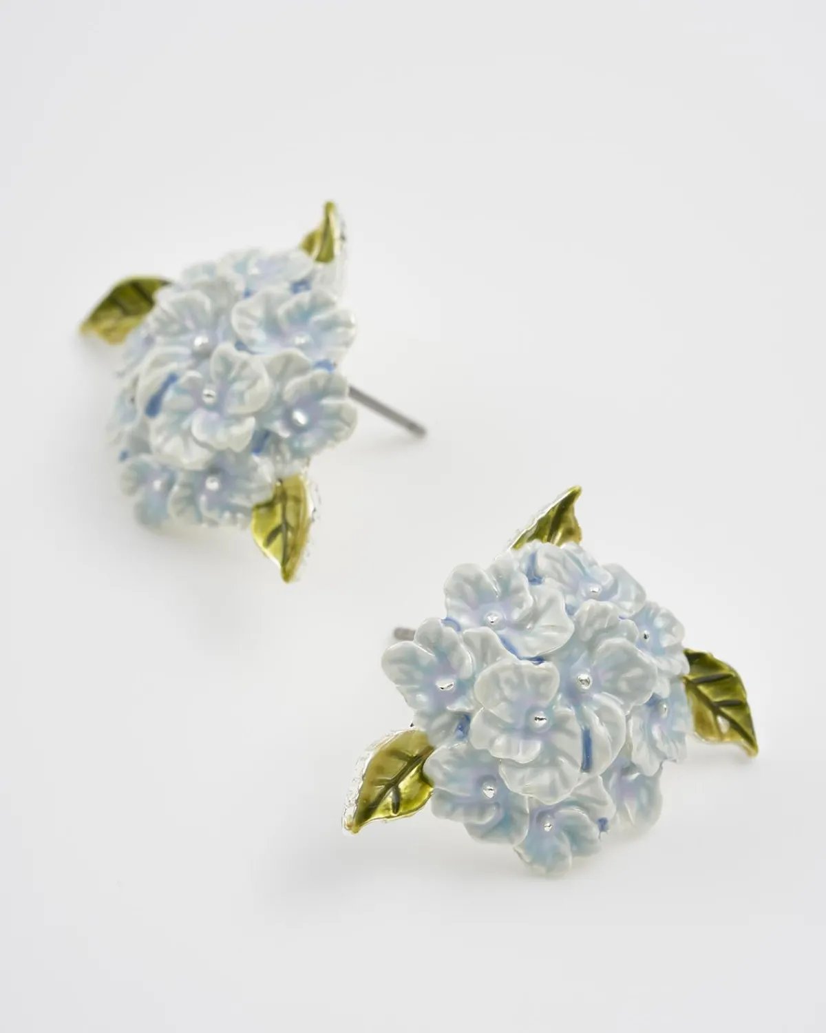 Silver Jewelry|Earrings-Fable England Hydrangea Silver Earrings