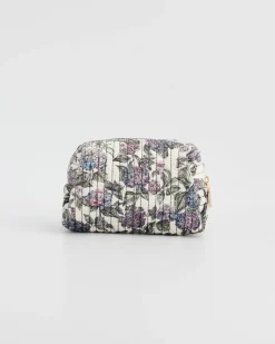 Makeup Bags-Fable England Hydrangea Small Quilted Makeup Bag