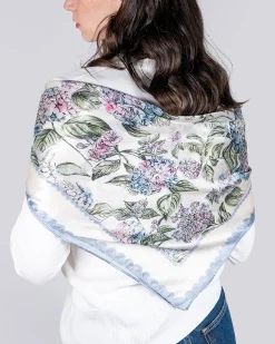 Square Scarves-Fable England Hydrangea Square Scarf