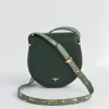 Cross Body Bags-Fable England Into the Woods Green Saddle Purse