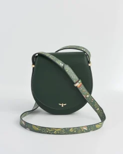 Cross Body Bags-Fable England Into the Woods Green Saddle Purse