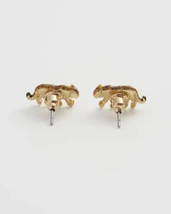 Earrings-Fable England Leopard Stud Earrings