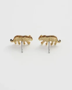 Earrings-Fable England Leopard Stud Earrings