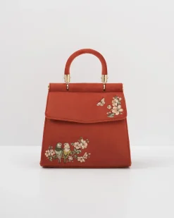 Bracelets & Bangles|Clutch & Evening Bags-Fable England Lovebirds Mini Top Handle Tote