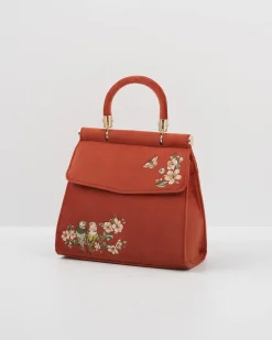 Bracelets & Bangles|Clutch & Evening Bags-Fable England Lovebirds Mini Top Handle Tote