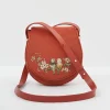 Cross Body Bags|Embroidered Bags-Fable England Lovebirds Saddle Purse