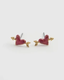 Earrings-Fable England Lovestruck Heart Earrings