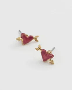 Earrings-Fable England Lovestruck Heart Earrings