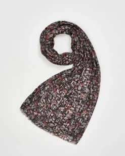 Lightweight Scarves-Fable England Magical Mushroom Black Lightweight Scarf