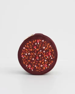 Jewelry Boxes-Fable England Magical Mushroom Burgundy Velvet Jewelry Box