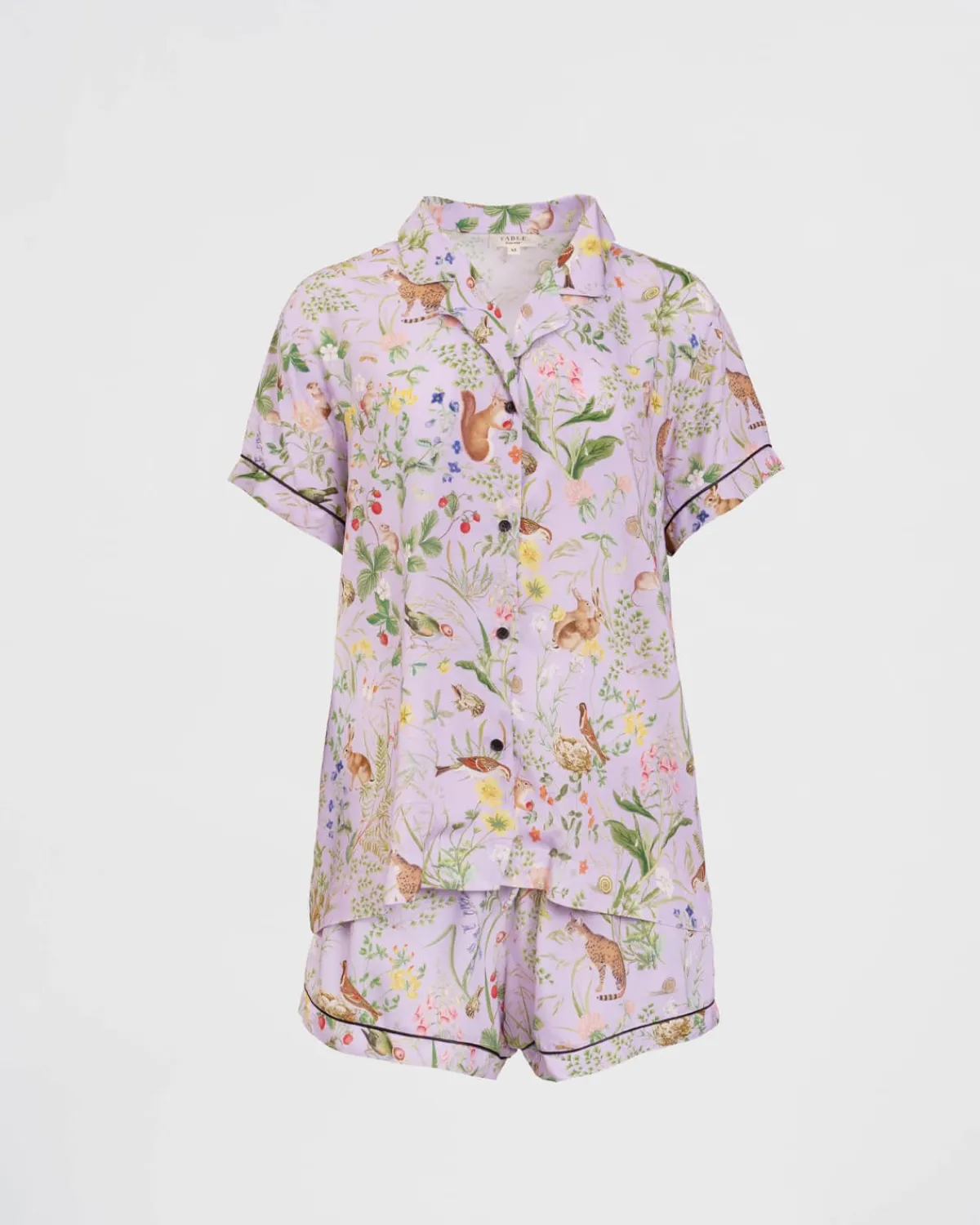 Pajamas-Fable England Meadow Creature Lilac Short Pajamas