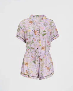Pajamas-Fable England Meadow Creature Lilac Short Pajamas