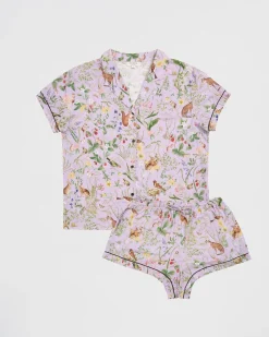 Pajamas-Fable England Meadow Creature Lilac Short Pajamas