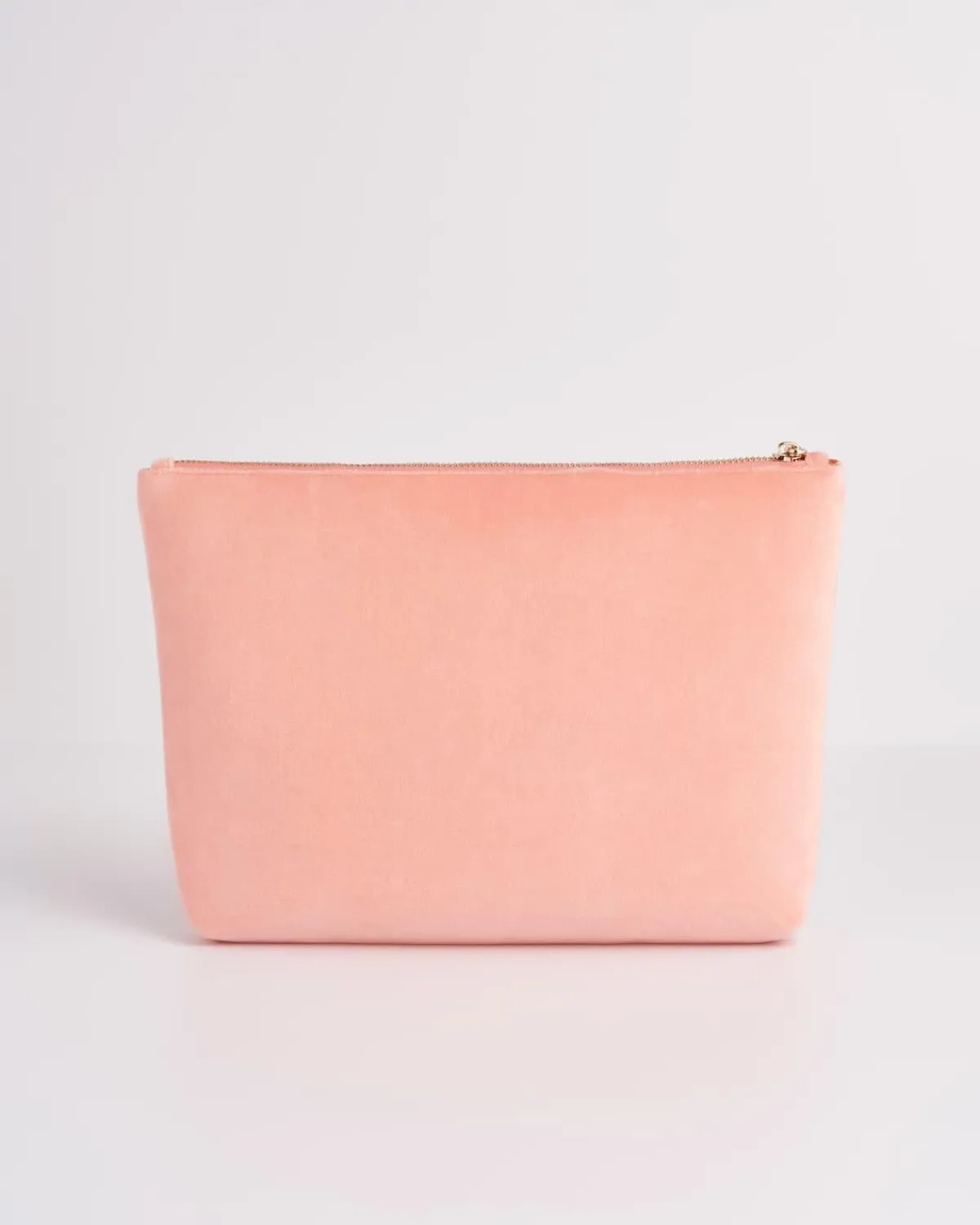 Toiletry Bags|Makeup Bags-Fable England Midsummer Dream Cherry Embroidered Peach Velvet Pouch