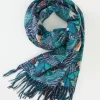 Winter Scarves-Fable England Navy The Enchanted Tree Scarf