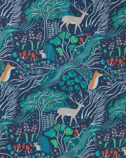 Winter Scarves-Fable England Navy The Enchanted Tree Scarf