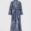 Kimonos-Fable England Nocturnal Garden Kimono Midnight Blue
