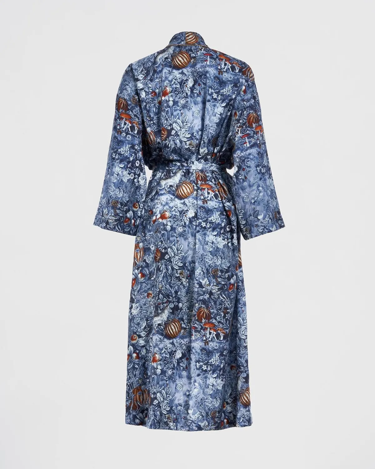 Kimonos-Fable England Nocturnal Garden Kimono Midnight Blue