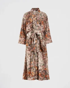 Kimonos-Fable England Nocturnal Garden Kimono Pink Lady