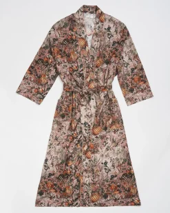 Kimonos-Fable England Nocturnal Garden Kimono Pink Lady