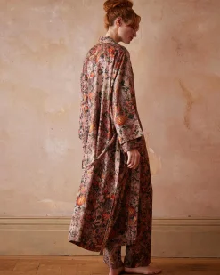 Kimonos-Fable England Nocturnal Garden Kimono Pink Lady