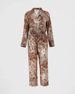 Pajamas-Fable England Nocturnal Garden Pajamas Pink Lady