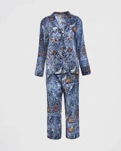 Pajamas-Fable England Nocturnal Garden Pajamas Midnight Blue