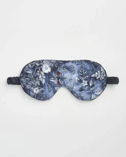 Sleep Masks-Fable England Nocturnal Garden Sleep Mask Midnight Blue