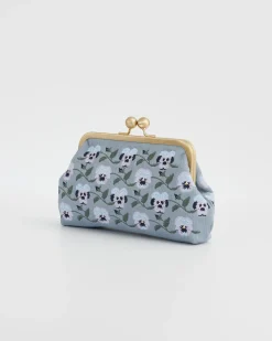 Clutch & Evening Bags|Cross Body Bags-Fable England Pansy Victoriana Blue Clutch