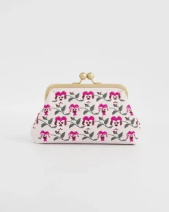 Cross Body Bags|Embroidered Bags-Fable England Pansy Victoriana Pink Clutch
