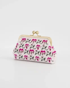 Cross Body Bags|Embroidered Bags-Fable England Pansy Victoriana Pink Clutch