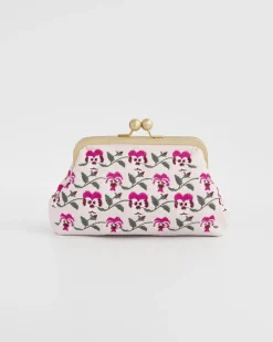 Cross Body Bags|Embroidered Bags-Fable England Pansy Victoriana Pink Clutch