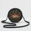 Embroidered Bags|Cross Body Bags-Fable England Sleepy Fox Circle Purse
