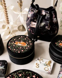 Jewelry Boxes-Fable England Sleepy Fox Round Jewelry Box