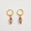 Earrings-Fable England Spiral Shell Huggie Hoops