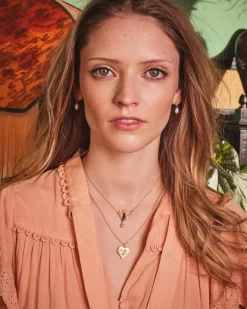 Necklaces-Fable England Swallow & Pearl Necklace
