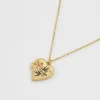 Lockets|Necklaces-Fable England Swallow Heart Locket Chain Necklace