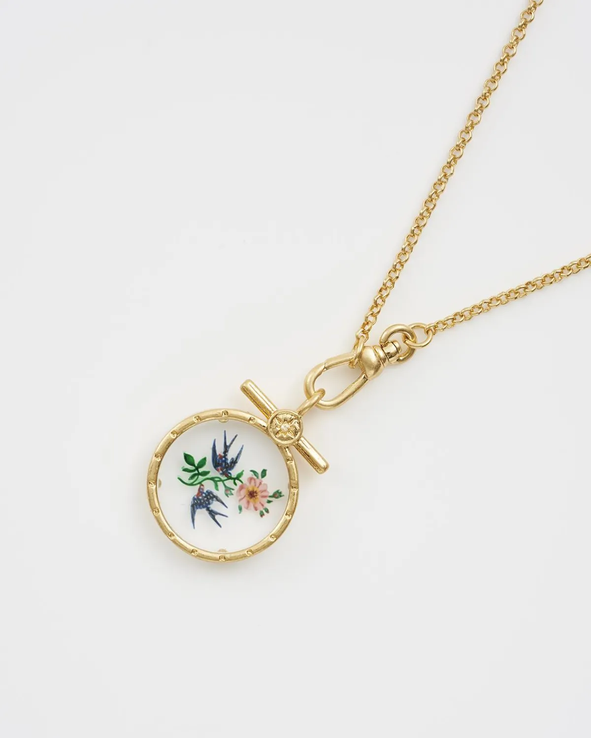 Necklaces-Fable England Swallow Monocle Necklace