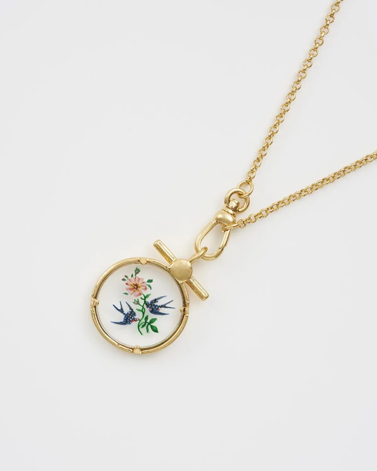 Necklaces-Fable England Swallow Monocle Necklace